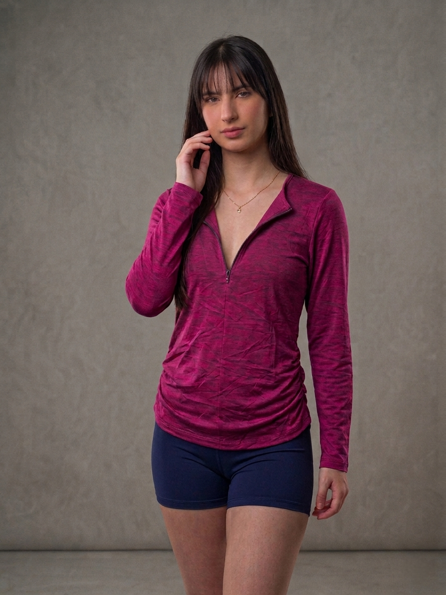 Blusa Sport Premium con Medio Cierre - Importada USA
