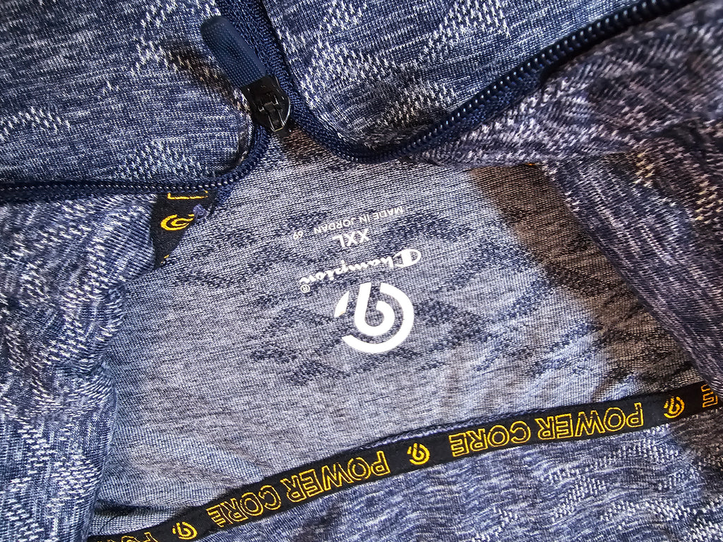 Polera Champion Power Core – Half Zip con Degradado Azul
