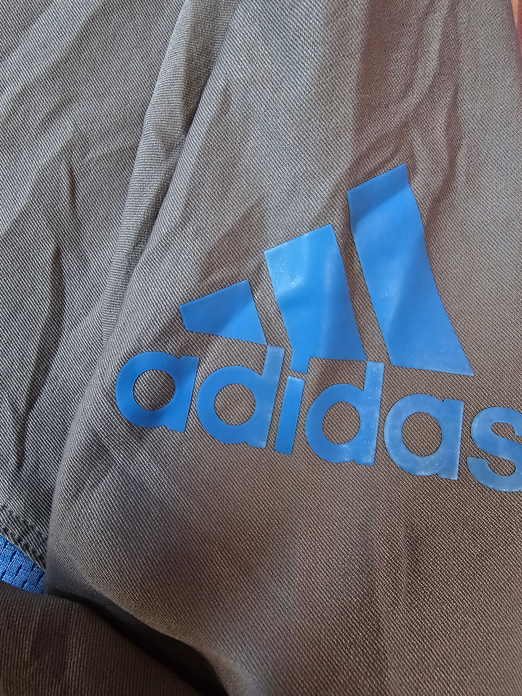Polera Adidas adizero Performance – Half Zip Bicolor Gris/Celeste – Edición Élite