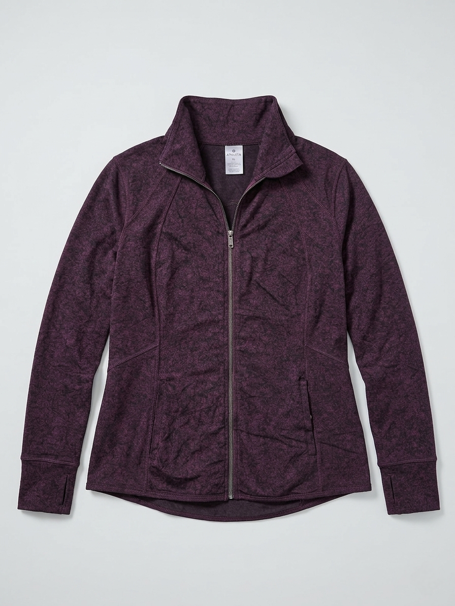 Casaca Premium Athleta – Textura Mármol Vino – Full Zip