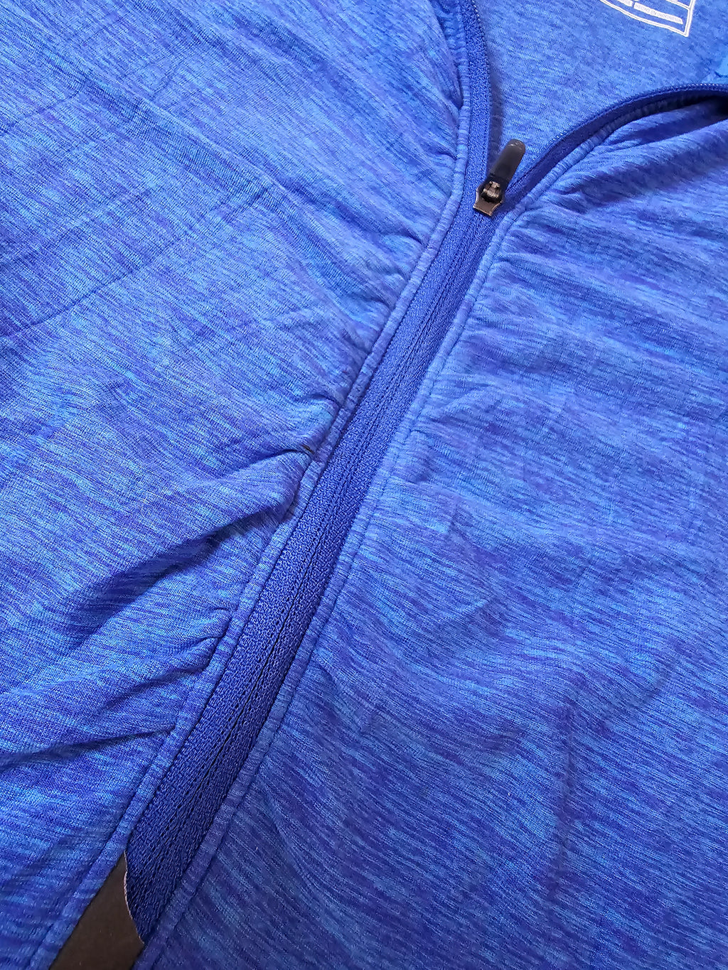 Polera New Balance Performance – Half Zip Azul Jaspeado🇺🇸
