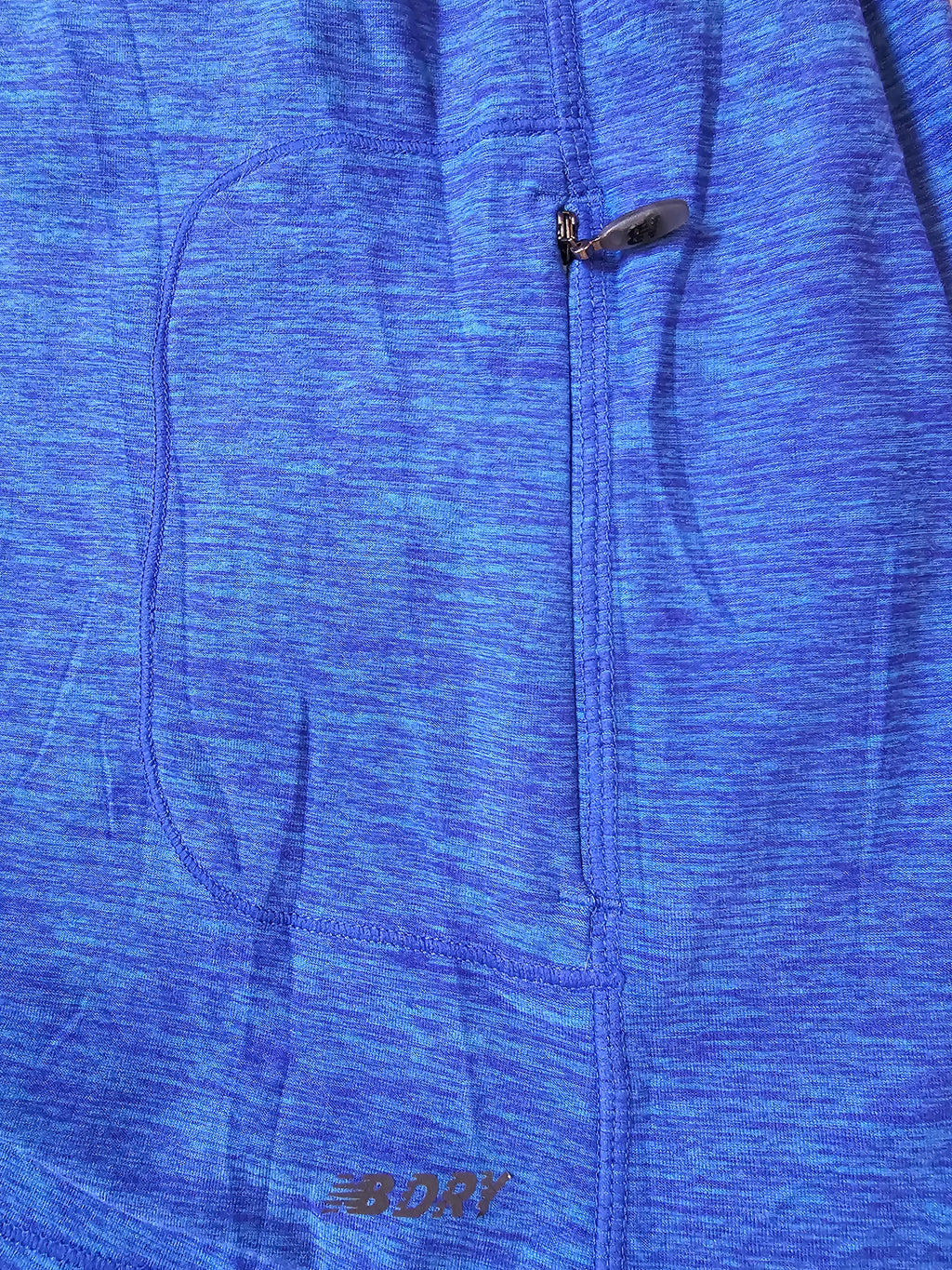 Polera New Balance Performance – Half Zip Azul Jaspeado🇺🇸