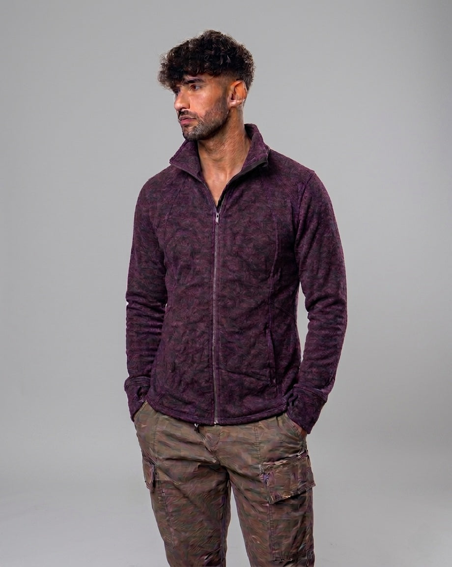 Casaca Premium Athleta – Textura Mármol Vino – Full Zip