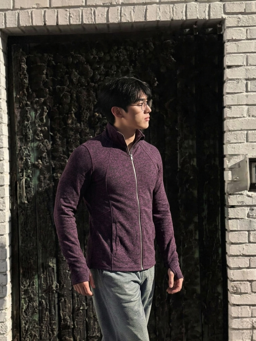Casaca Premium Athleta – Textura Mármol Vino – Full Zip