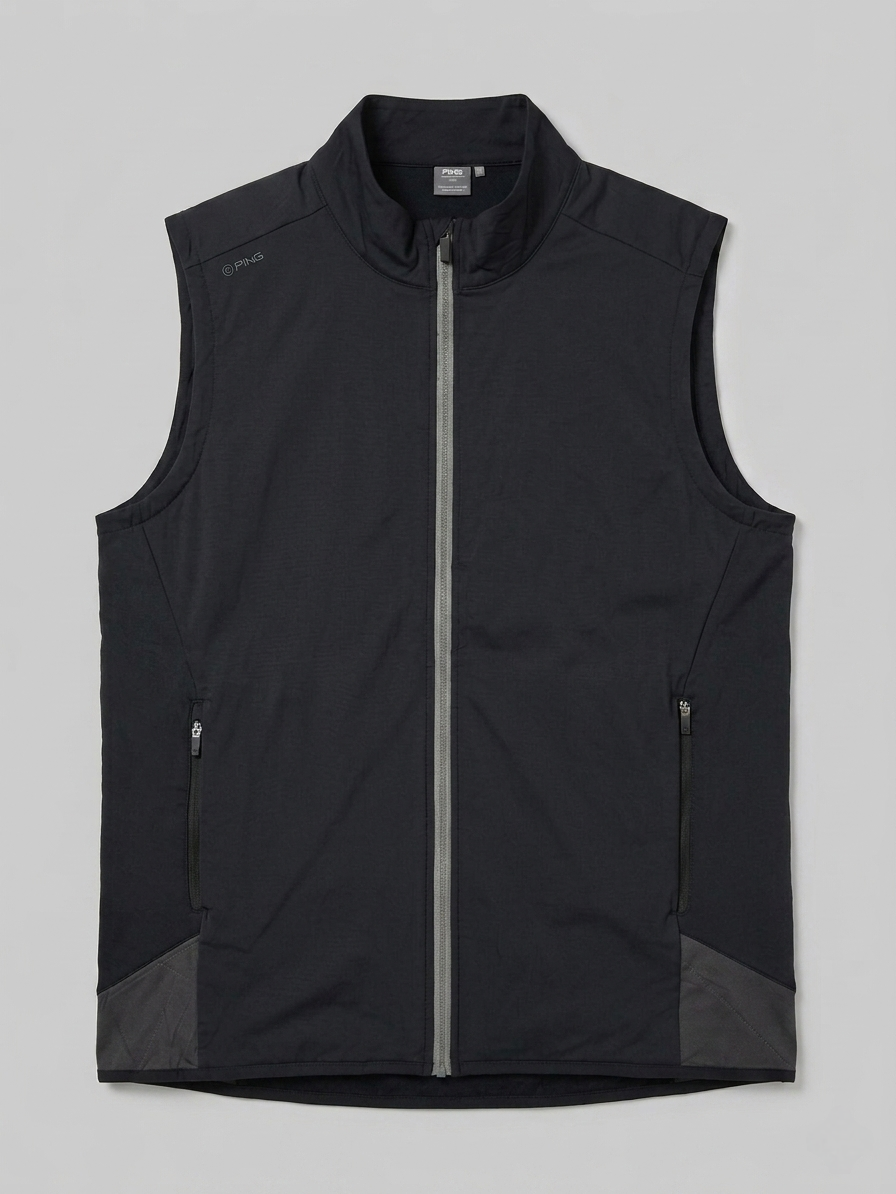 Chaleco Técnico PING Performance – Full Zip Negro – Edición Golf & Active